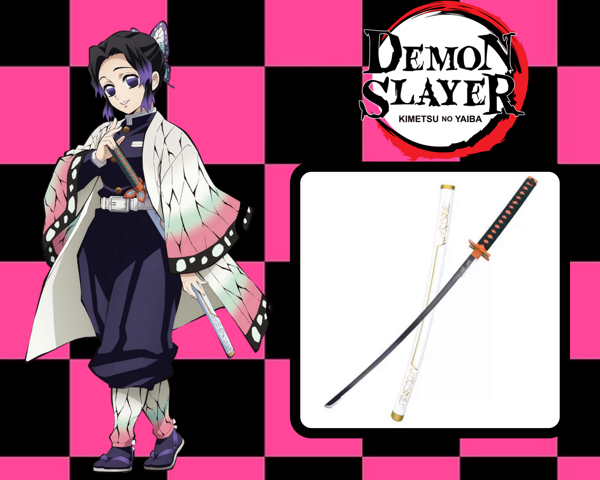 Demon Slayer Shinobu Kocho Cosplay Anime Costume Set - $89.99 - The Mad Shop