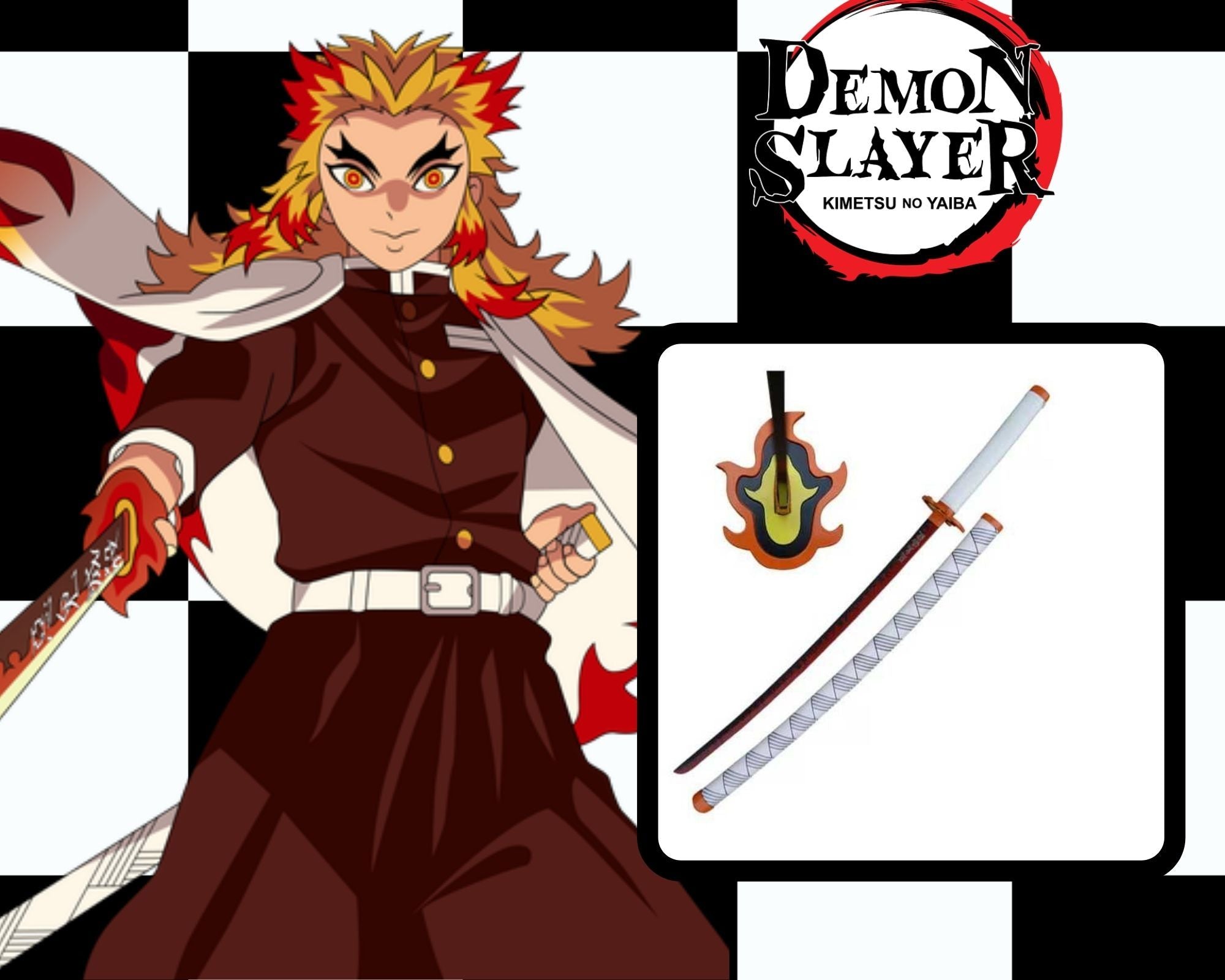 Buy Kyojuro Rengoku Sword Yield  Demon Slayer 23x35 Wall Scroll   Hexircom