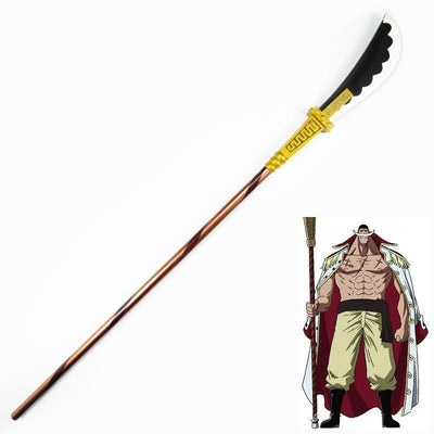 Anime Cosplay One Piece White Beard Edward Newgate Sword Weapon Bisento  Cosplay Replica Prop Wood PVC Swords Preformance Props